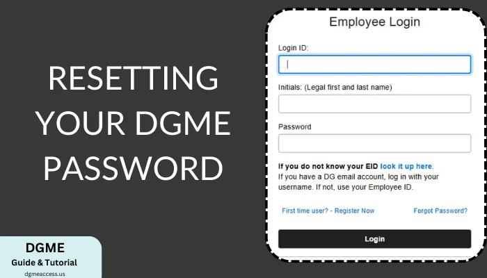Resetting Your DGME Password