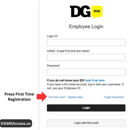 DGME First Time Registraion