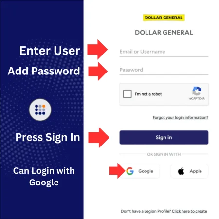 Log In to DGME Legion