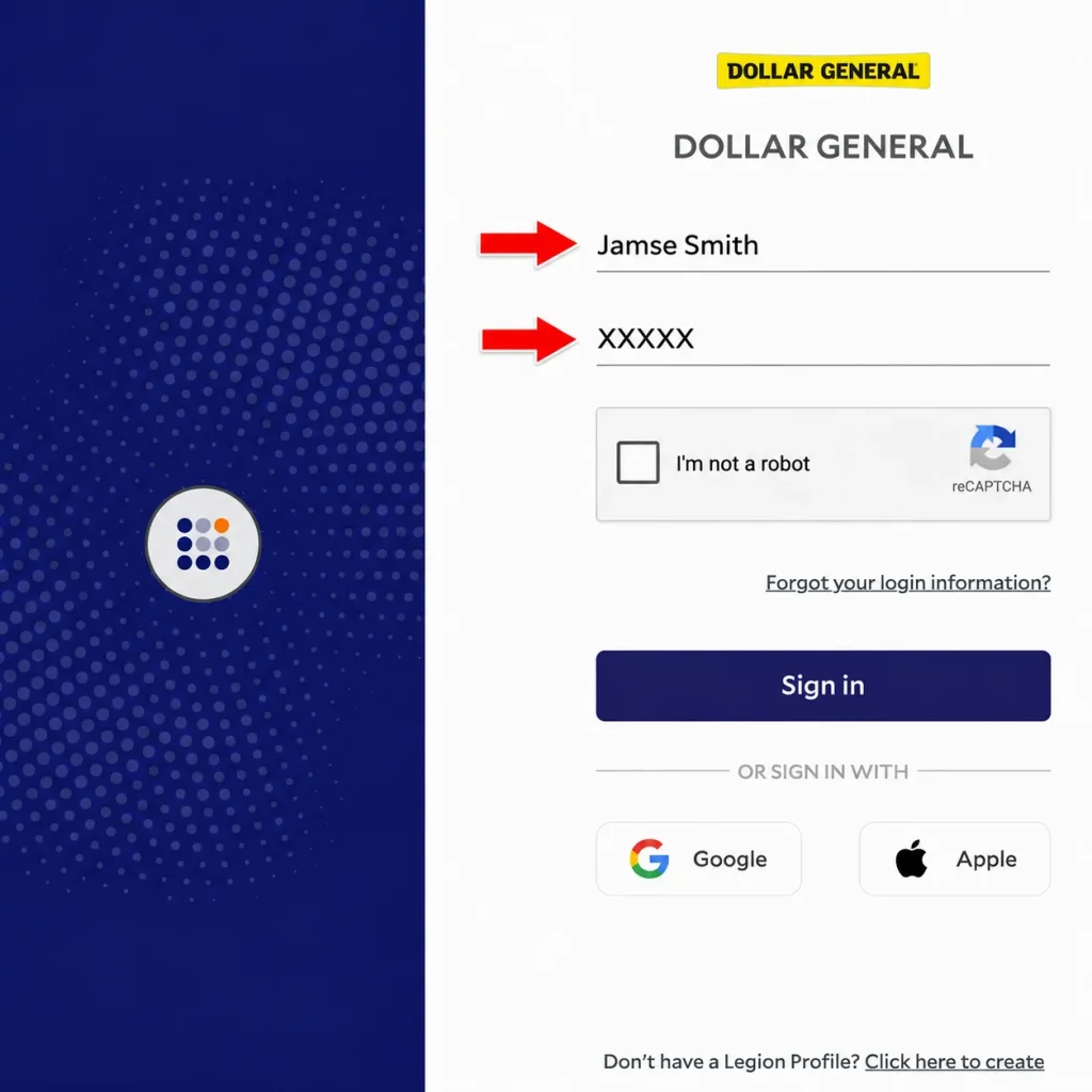 Enter your Employee ID (EID), initials or username, and the password